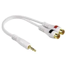 Hama Cable Adapter 3.5 mm Jack Plug - 2 RCA Sockets cavo audio 3.5mm x Bianco [14009]