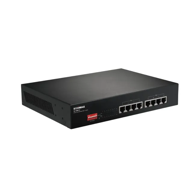 Edimax ES-1008P V2 switch di rete Fast Ethernet (10/100) Supporto Power over (PoE) Nero [ES-1008P V2]