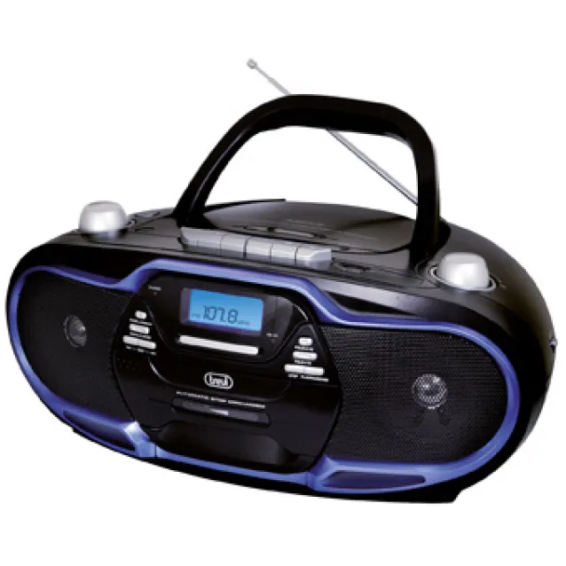 Radio CD Trevi 057404 impianto stereo portatile Digitale 20 W AM, FM Nero, Blu Riproduzione MP3 [0057404]