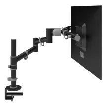 Dataflex Viewgo braccio porta monitor - scrivania 133 (Dataflex dual arm black desk clamp and bolt through mounts depth adjustment [1Year warranty]) [48.133]
