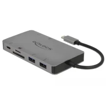 DeLOCK 87735 replicatore di porte e docking station per laptop Cablato USB 3.2 Gen 1 (3.1 1) Type-C Grigio [87735]