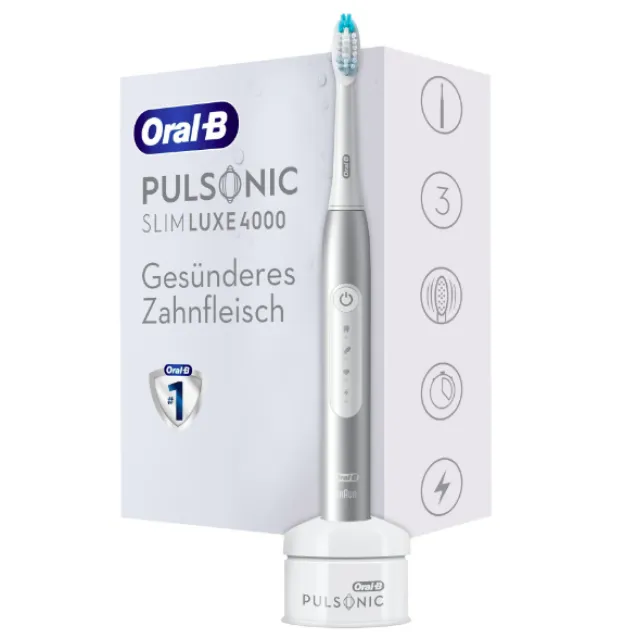 Oral-B Pulsonic Slim Luxe 4000 Adulto Spazzolino elettrico sonico Platino [4210201305644]