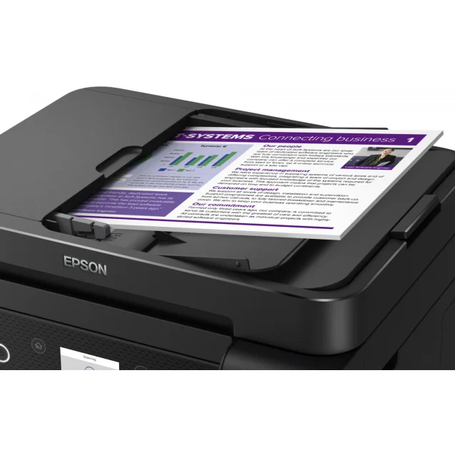 Multifunzione Epson EcoTank ET-3850 Ad inchiostro A4 4800 x 1200 DPI 33 ppm Wi-Fi (Epson ET 3850 ET3850 - Multifunction printer colour ink-jet refillable [media] up to 15.5 [printing] 250 sheets USB, LAN, black) [C11CJ61401]