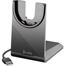 Cuffia con microfono POLY Cuffie Voyager Focus 2 UC + cavo da USB-A a USB-C supporto per ricarica [7S4L6AA]