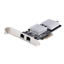 StarTech.com Scheda di Rete PCIe 10GbE a 2 Porte - Espansione Ethernet Gigabit per PC/Server, Adattatore PCI Express Six-Speed con Jumbo Frame, Interfaccia LAN/NIC 10GBASE-T e NBASE-T (10G PCIE NETWORK ADAPTER CARD 10GBASE- [ST10GSPEXNDP2]