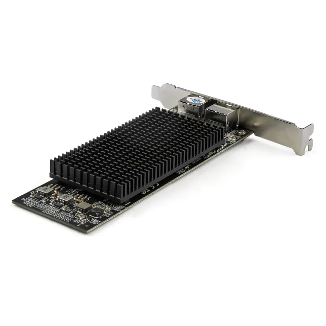StarTech.com Scheda adattatore di rete PCIe 10G a doppia porta - Tehuti TN4010 10GBASE-T e NBASE-T Adattatore interfaccia PCI Express 10/5 / 2.5 1GbE LAN NIC 5 velocità Multi Gigabit Ethernet [ST10GSPEXNDP]