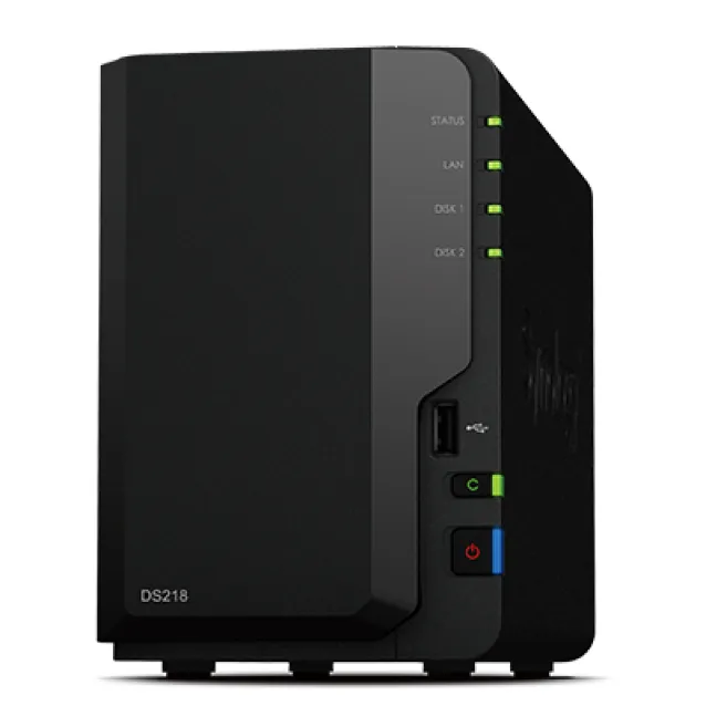 Server NAS Synology DiskStation DS218 Desktop Collegamento ethernet LAN Nero RTD1296 [DS218/16TB-IW]