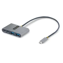 StarTech.com Hub USB-C a 4 porte con 100W Power Delivery Pass-Through - Adattatore USB C 2x USB-A + 3.0 5Gbps Cavo lungo 30cm multiporta Type-C USB-A/C portatile [5G2A2CPDB-USB-C-HUB]