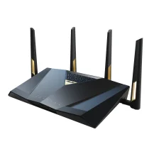 ASUS RT-BE88U router wireless 10 Gigabit Ethernet Dual-band [2.4 GHz/5 GHz] Nero, Grigio (Asus BE7200 Dual Band Wi-Fi 7 Router, 2x 10G Ports, 2.5G 4K-QAM, MLO, AiMesh, 34G WAN/LAN Capacity) [90IG08V0-MO3N0V]