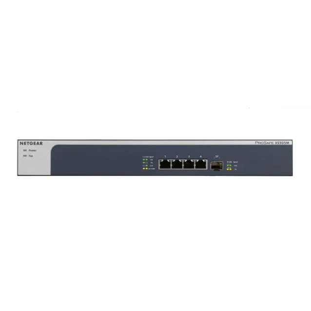 Switch di rete NETGEAR XS505M Non gestito 10G Ethernet [100/1000/10000] Grigio, Argento (5-PORT 10GB/MULTI-GB ETH SWITCH - IN) [XS505M-100EUS]