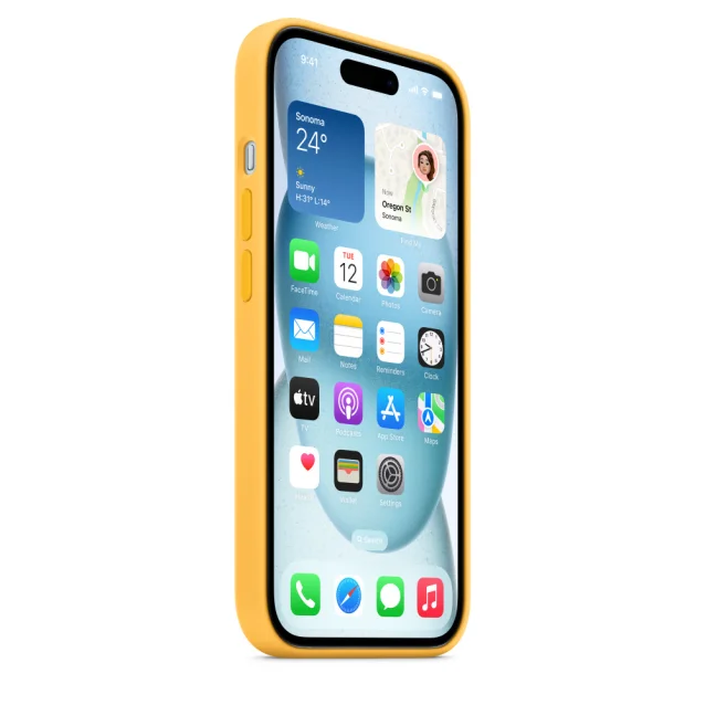 Custodia per smartphone Apple MagSafe in silicone iPhone 15 - Sole [MWNA3ZM/A]