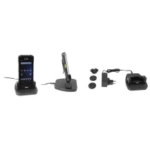 Brodit Table Stand With power cable, - worldwide adapters included. Charging via pogo pins. for Zebra TC21, Mobile phone/Smartphone, Warranty: 12M [216137]