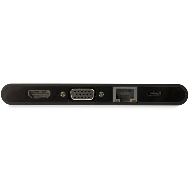 StarTech.com Adattatore Multi-porta USB-C con HDMI e VGA per portatili - 3x USB 3.0 Lettore Schede SD PD Cavo integrato [DKT30CHVSCPD]