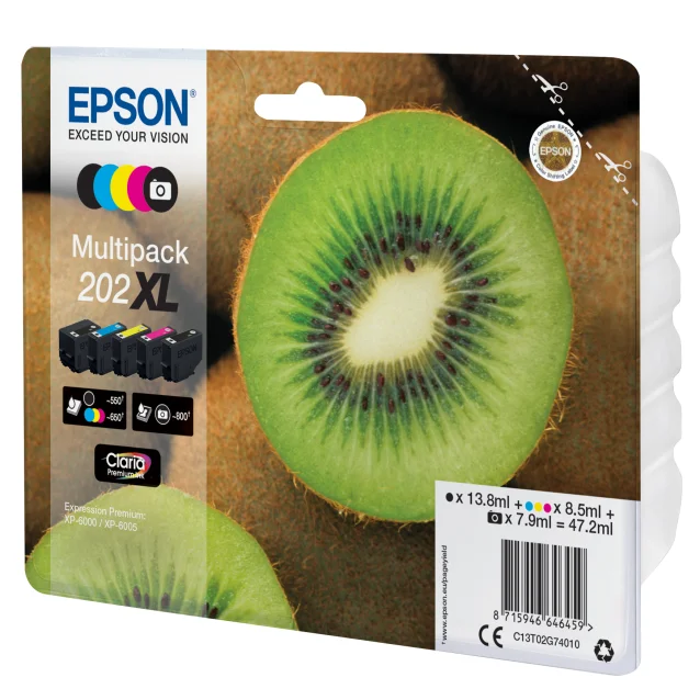 Cartuccia inchiostro Epson Kiwi Multipack 5-colours 202XL Claria Premium Ink