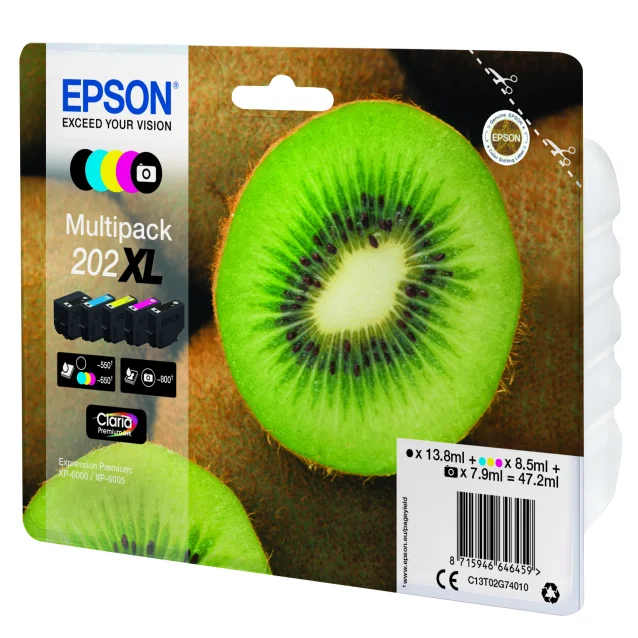 Cartuccia inchiostro Epson Kiwi Multipack 5-colours 202XL Claria Premium Ink