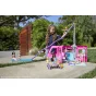 Barbie Camper dei Sogni - Veicolo con Scivolo e Piscina 2 Cuccioli 7 Aree Gioco Alto 76 cm 60+ Accessori Regalo per Bambini 3+ Anni [HCD46]