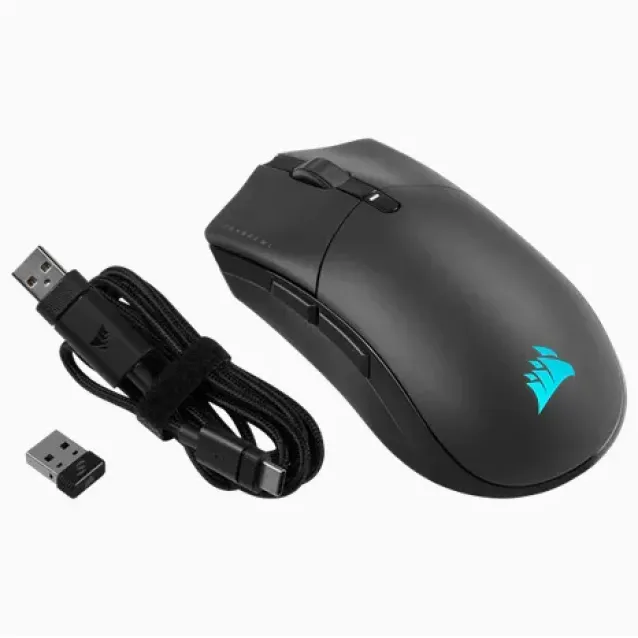 Corsair SABRE RGB PRO WIRELESS CHAMPION mouse Mano destra RF Wireless + Bluetooth USB Type-A Ottico 26000 DPI