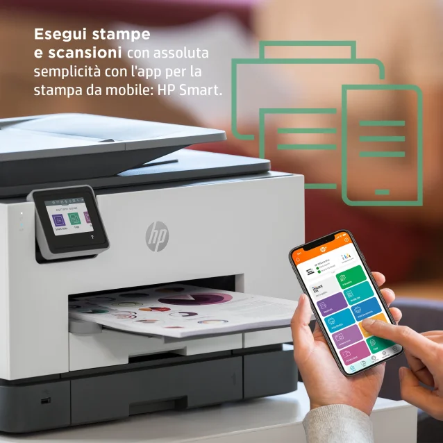 HP OfficeJet Pro Stampante multifunzione 9022e, Stampa, copia, scansione, fax, HP+; Idoneo per Instant Ink; alimentatore automatico di documenti; Stampa fronte/retro [226Y0B]