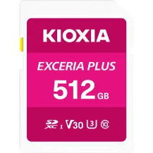 Memoria flash Kioxia EXCERIA PLUS 512 GB SD UHS-I Classe 10 (Kioxia 512GB Exceria plus U3 V30 Card) [LNPL1M512GG4]