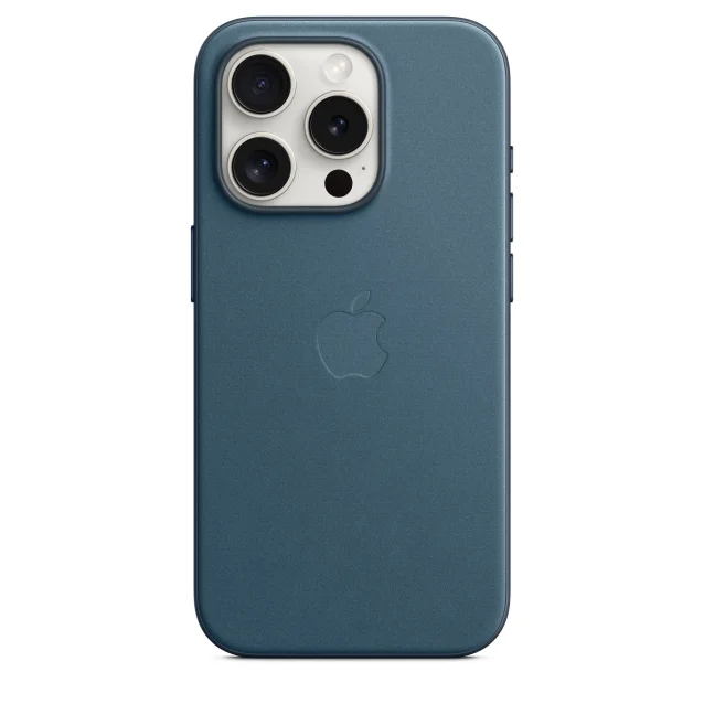 Custodia per smartphone Apple MagSafe in tessuto Finewoven iPhone 15 Pro - Blu Pacifico [MT4Q3ZM/A]