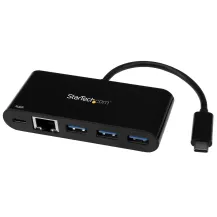 StarTech.com Adattatore di rete USB-C a Ethernet 3 porte - Hub USB 3.0 con Power Delivery [US1GC303APD]