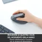 Logitech MX Vertical mouse Mano destra RF senza fili + Bluetooth Ottico 4000 DPI [910-005448]