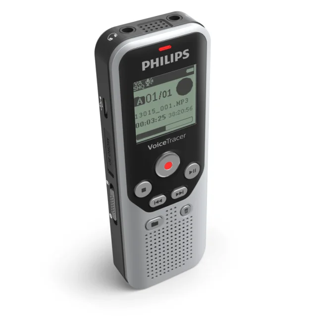 Philips DVT1250 dittafono Memoria interna e scheda di memoria Nero, Grigio [DVT1250]