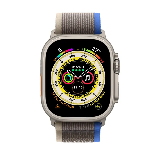 Smartwatch Apple Watch Ultra OLED 49 mm Digitale 410 x 502 Pixel Touch screen 4G Metallico Wi-Fi GPS (satellitare) [MNHL3FD/A]