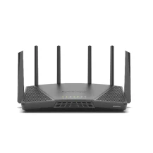 Synology RT6600ax Router WiFi6 1xWAN 3xGbE 1x2.5Gb router wireless Banda tripla (2.4 GHz/5 GHz) Nero [RT6600AX]