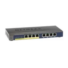 Switch di rete NETGEAR GS108PP Non gestito Gigabit Ethernet (10/100/1000) Supporto Power over (PoE) Nero [GS108PP-100EUS]
