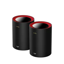 Cudy M3000 2-Pack Dual-band (2.4 GHz/5 GHz) Wi-Fi 6 (802.11ax) Nero, Rosso 1 Interno [M3000(2-PACK)]