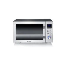 Severin MW 7777 forno a microonde Superficie piana Microonde con grill 25 L 900 W Nero, Acciaio inossidabile [MW 7777]