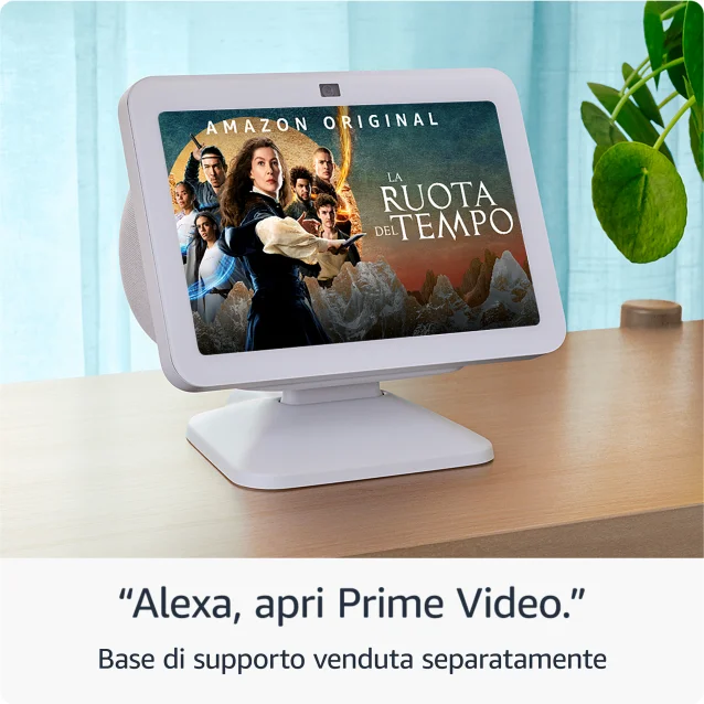 Dispositivo di assistenza virtuale Amazon Echo Show 8 (3ª gen., modello 2023) | Schermo touch intelligente HD con audio spaziale, hub per Casa Intelligente e Alexa Antracite