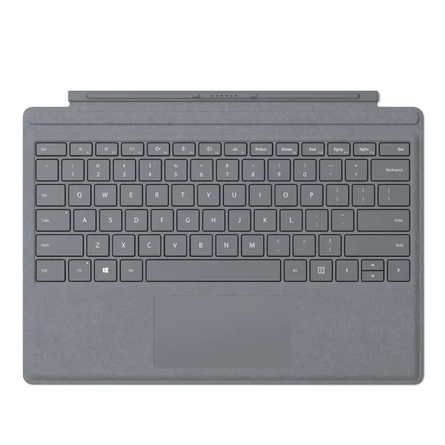 Microsoft Surface Pro Signature Type Cover Platino port QWERTZ Tedesco [FFQ-00145]