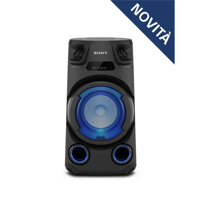 Altoparlante portatile Sony MHC-V13 - Bluetooth All in One con JET BASS BOOSTER, Effetti Luminosi, Lettore CD, USB, Nero [MHCV13.CEL]