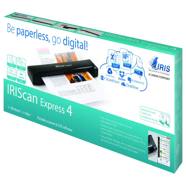 I.R.I.S. IRIScan Express 4 Scanner a foglio 1200 x DPI A4 Nero [458510]