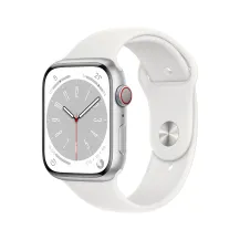 Smartwatch Apple Watch Series 8 OLED 45 mm 4G Argento GPS [satellitare] (APPLE WATCH SERIES + - CELLL 45MM WHITE SPORT BAND REGU) [MP4J3B/A]