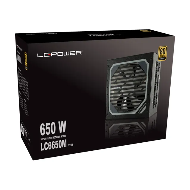 LC-Power LC6650M V2.31 alimentatore per computer 650 W 24-pin ATX Nero [LC6650M V2.31]