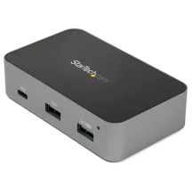 StarTech.com Hub USB-C a 3 porte con porta LAN - USB 3.2 Gen 2 [10Gbps] USB-A e 1 Alimentato (3 PORT C HUB 3.1 TYPE ETHERNET CHARGING DESKTOP HUB) [HB31C2A1CGS]