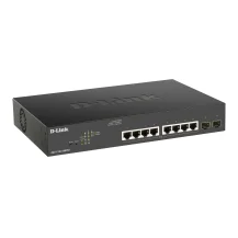 Switch di rete D-Link 10-Port PoE+Gigabit Smart Managed Switc Gestito Gigabit Ethernet [10/100/1000] (D-Link DGS 1100-10MPV2 - smart 8 x 10/100/1000 [PoE] + 2 SFP desktop, rack-mountable PoE [130 W]) [DGS-1100-10MPV2/B]