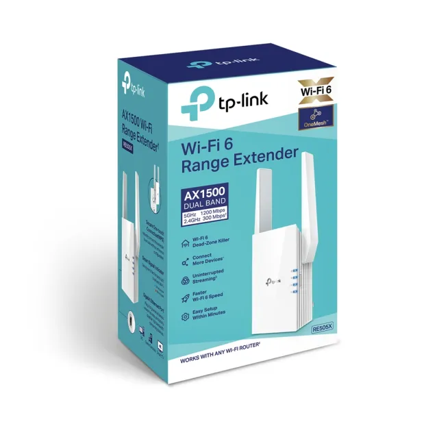 TP-Link RE505X Ripetitore di rete Bianco 10, 100, 1000 Mbit/s