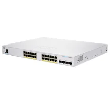Cisco CBS350-24FP-4G-UK switch di rete Gestito L2/L3 Gigabit Ethernet [10/100/1000] Argento (Cisco Business 350 Series 350-24FP-4G - Switch L3 Managed 24 x 10/100/1000 [PoE+] + 4 SFP rack-mountable PoE+ [370 W]) [CBS350-24FP-4G-UK]