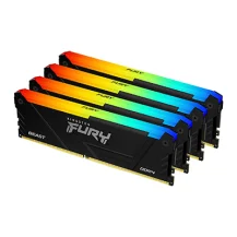 Memoria Kingston Technology FURY 128GB 3600MT/s DDR4 CL18 DIMM (Kit da 4) Beast RGB [KF436C18BB2AK4/128]