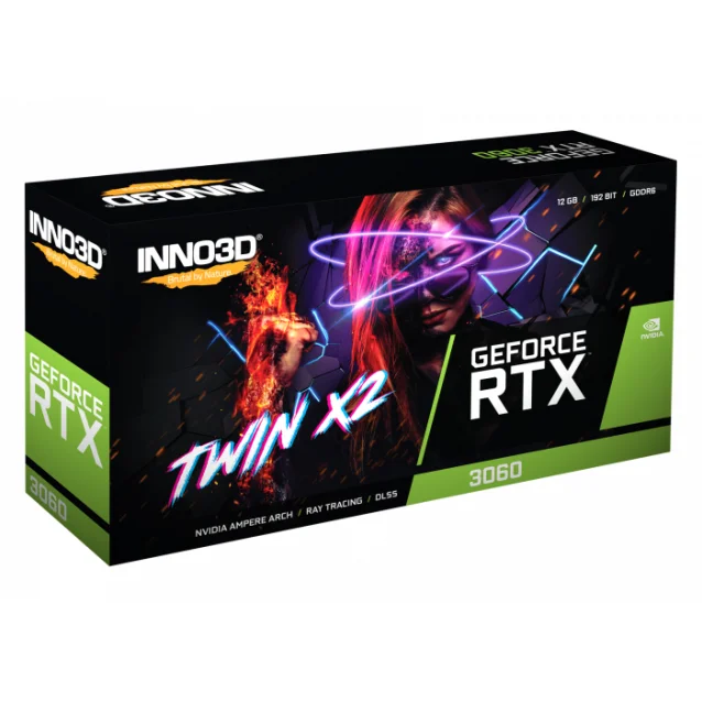 Scheda video Inno3D GEFORCE RTX 3060 TWIN X2 NVIDIA 12 GB GDDR6 [N30602-12D6-119032AH]