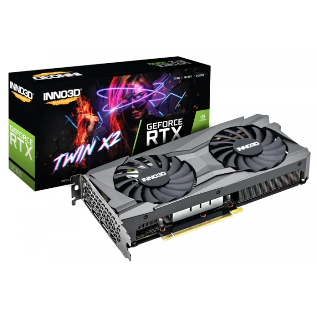 Scheda video Inno3D GEFORCE RTX 3060 TWIN X2 NVIDIA 12 GB GDDR6 [N30602-12D6-119032AH]