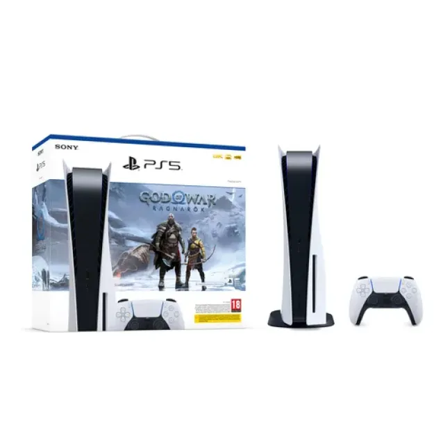 Console Sony PlayStation 5 Standard + God of War Ragnarök 825 GB Wi-Fi Nero, Bianco [9449997]