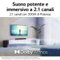 Altoparlante soundbar LG Soundbar S60Q 300W 2.1 canali, Dolby Atmos Virtual, 4K Pass Through, NOVITÀ 2022 [S60Q.CEUSLLK]