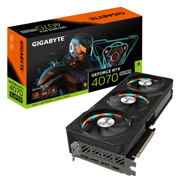 Scheda video GIGABYTE GAMING GeForce RTX 4070 SUPER OC 12G NVIDIA 12 GB GDDR6X [GV-N407SGAMING OC-12GD]