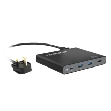 Hub USB j5create JCDP392-FN Dock da viaggio USB-Câ„¢ integrate a 90 W - UK (90W BUILT IN USB-C TRAVEL DOCK UK) [JCDP392-FN]