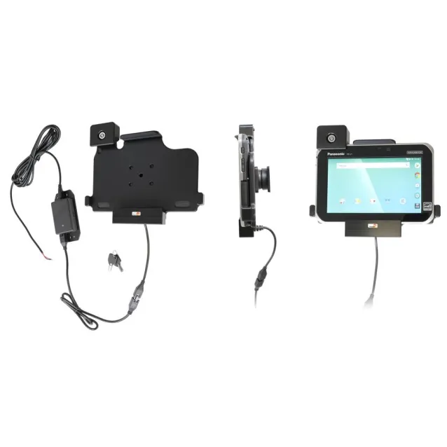 Brodit 736101 supporto per personal communication Supporto attivo Tablet/UMPC Nero (Holder with lock. Active - holder for fixed installation, tilt swivel. 2 keys included. 736101, Tablet/UMPC, Warranty: 12M) [736101]